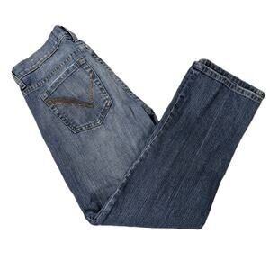 Z. Cavaricci Denim Jeans Capri Cropped Embroidered Size 7  26” Inseam